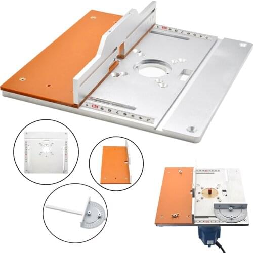 For Woodworking Benches Electric Wood Milling Trimming Machine Flip Plate Guide Table Aluminium Router Table Insert Plate Table