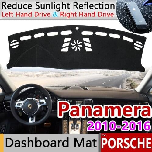 For Porsche Panamera 2010~2016 Turbo GTS S Anti-Slip Anti-UV Mat Dashboard Cover Pad Shade Dashmat Protect Carpet Accessories