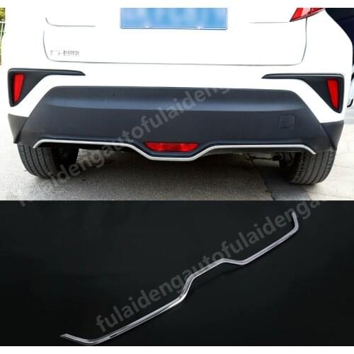 For Toyota CHR C-HR 2018-2019 ABS Chrome Rear Bumper Lip Line Cover Trim car styling accessories