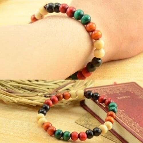 Flowery Fire Wooden Bracelets