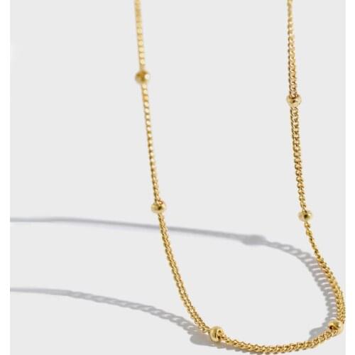 July Dream Metal Choker Necklaces for Women Short Chain Necklaces Wedding Engagement 925 Sterling Silver Jewelry Daily Match