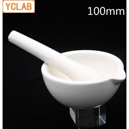 YCLAB 100mm Ceramic Mortar Mash Garlic Meat Pepper Drug china Pottery Porcelain Crockery Earthen Kitchenware Labware