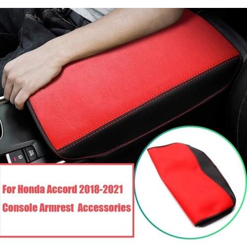 Car Leather Center Console Armrest Cover Protector Accessories for Honda Accord 2018-2021