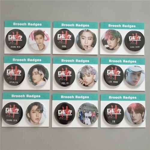 KPOP Stray Kids Bang Chan Changbin Felix Hyunjin In Lee Know Seungmin Han New Album GO LIFE Badge Jewelry SKZ Brooch Pin New