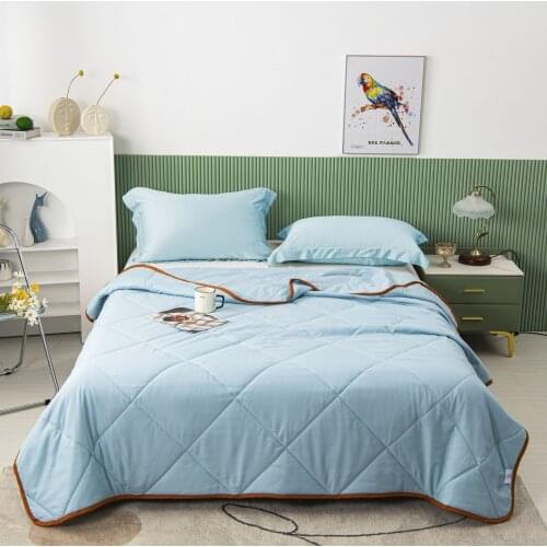 Summer Solid Color Washed Cotton Summer Tencel Air Conditioning Quilt Comfortable Breathable Summer Cool Quilting Quilt