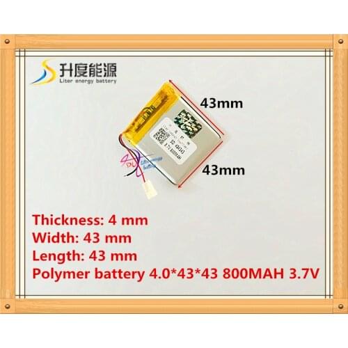 404343 044343 800mah 3.7V lithium-ion polymer battery MP3 MP4 GPS quality goods quality of CE FCC ROHS certification authority