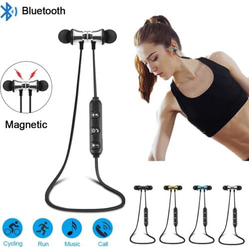 S8 Magnetic Wireless Bluetooth Earphone Music Headset Phone Neckband Sport Headphones Earbuds Earphone With Mic For Samsung