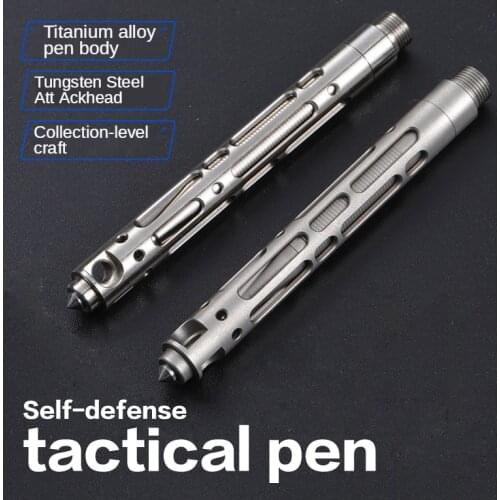 Titanium alloy Multi purpose outdoor Mini Press to sign Defend oneself against Wolves Self Defense Tactical Pen supplies