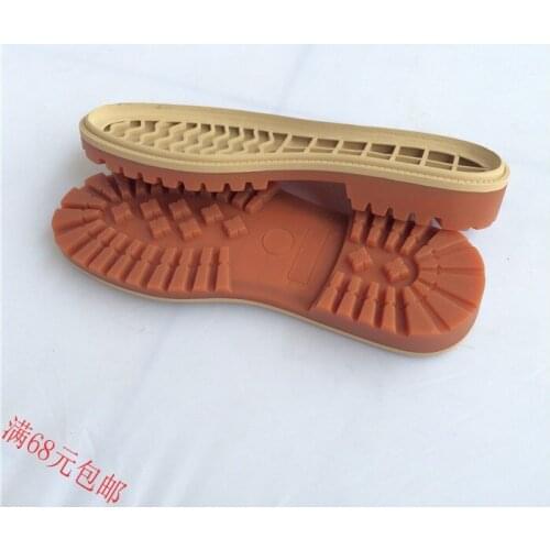 Mens cross-patterned plum soles casual shoes leather sole Martin boots soles Bi-colored tendon soles super wear-resistant