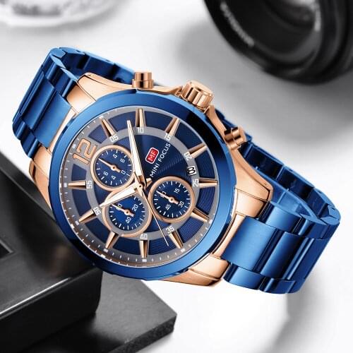 MINI FOCUS Men Watches 2020 New Men Fashion Business Watch Luxury Brand Stainless Steel Sports Watch Men Military Watch Relogios