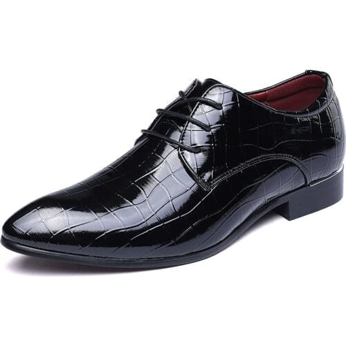 PU wedges shoes men sneakers wedding leather lace-up pointed toe formal 2021 new arrival man shoes plaid platform sneakers