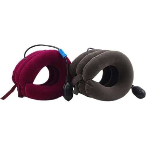 Soft U Neck Pillow Air Inflatable Pillow Cushion Cervical Brace Neck Shoulder Pain Relax Support Massager Pillow Device Traction