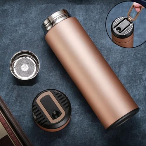 New 350ml/450ml Bpa-Free Portable Handle Lid Coffee Thermos Cup Insulated 304 Stainless Steel Vacuum Flask Travel Tea Mug