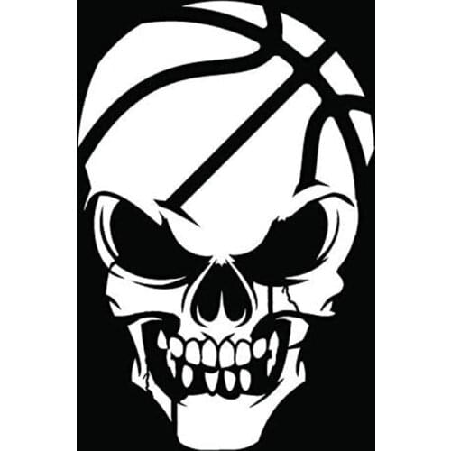 Original sports skull Vinyl Car Sticker | portable wall window volleyball football basketball cup bumper available