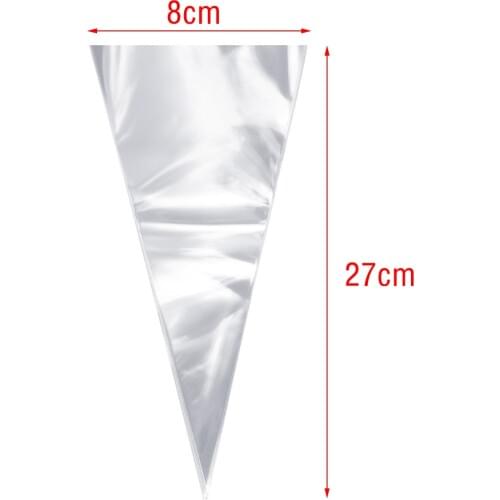 50 Pieces Cellophane Bags Cone Sweet Bag For Gift Packaging Wrapping Decor Parties Weddings Birthday Celebrations Ornament