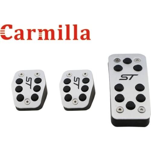 Carmilla Aluminum Car Pedal Brake Pedal Clutch Pedals for Ford Focus 2 MK2 Focus 3 4 Kuga ST 2005 - 2012 2013 2014 2015 2016