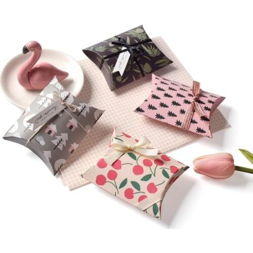 10Pcs Baby Shower Gift Box Printed Gift Case Handmade Soap Container Wedding Candy Storage Holder (Without Ribbon/Sticker)