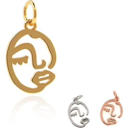 Pendant Necklace Abstract Facial Charm DIY Jewelry Bracelet Earrings Making Accessories