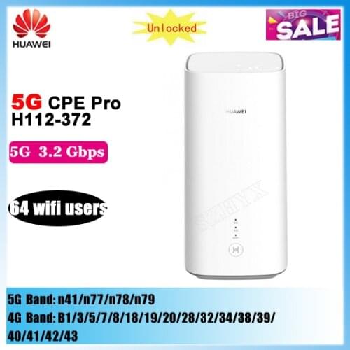 Unlocked Huawei 5G CPE Pro H112 H112-372 5g wifi router 5g 4g wifi mobile 5g Cube Wireless CPE Router huawei H112-370 5G CPE Pro