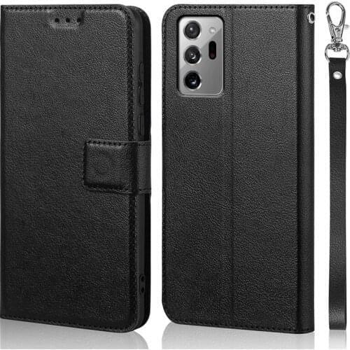 Luxury Flip Case For Samsung Galaxy Note 20 Plus Cover Original Book Design Leather Phone Coque Wallet Capa Stand With Strap