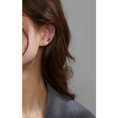 Star U-shaped Clip Earrings For Women No Pierced Retro Fashion Punk Hip Hop New Trend Hot Sale Student Female Jewelry BOYULIGE