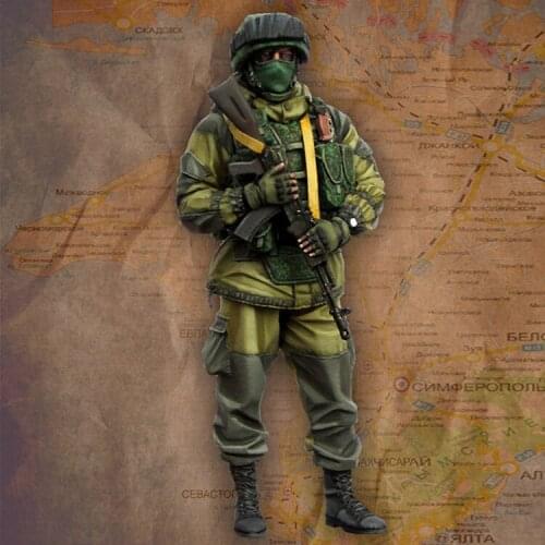 1/35 Modern Russian Soldier 2014, Resin Model Soldier GK, military themes, Unassembled and unpainted kit