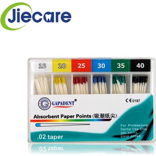 200 Pcs Dental Absorbent Paper Points Root Cancel Endodontics Cotton Fiber Tips #15-#40 Avaliable Dentist Product