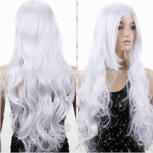 Suyushun28989++Women Long Wavy Snow White Full Hair Party Cosplay