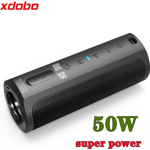 Outdoor Sound Column Deep Bass Bar IPX7 Waterproof XDOBO 50W Portable Bluetooth Speaker High Power Subwoofer 6600mAh Power Bank