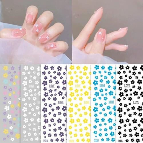 Spring And Summer Design Manicure Self Adhesive Bake Glue Nail Slider Nail Sticker Flower Nail Decal Decoration Women Beauty