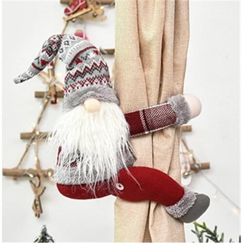 Forester Knitted Curtain Rope Buckle Christmas Decorations for Home Xmas Curtain Knot 2022 Christmas Ornaments New Year Gift