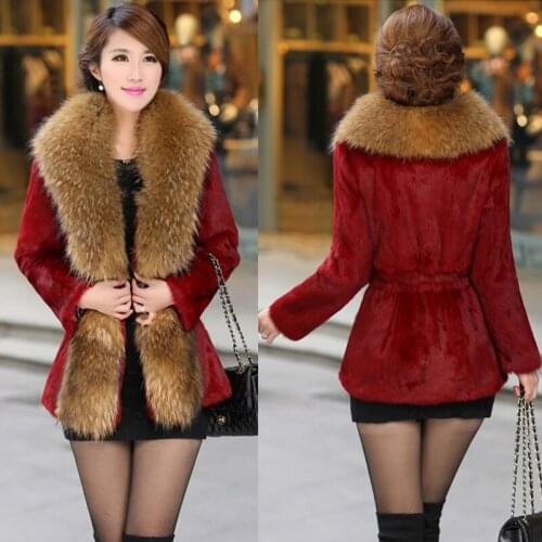 2020 Womens Jackets Winter Faux Fur Coat Women Plus Size Korean Fake Mink Fur Coats Female Jacket Chaqueta Mujer KJ315