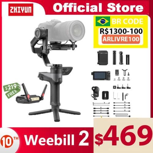ZHIYUN Official Weebill 2 Gimbal Stabilizer for Camera DSLR Cameras 3-Axis Handheld Stabilizer for Canon/Sony/Panasonic VS DJI