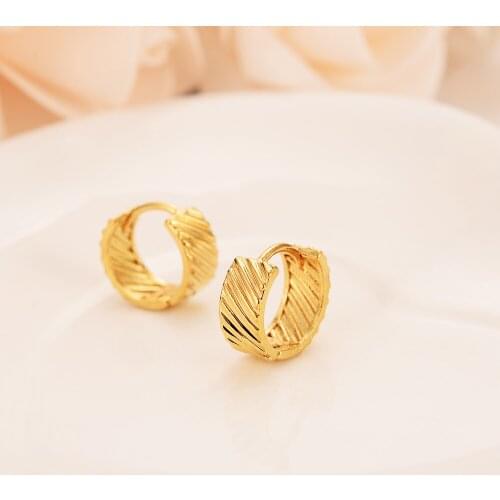 Gold love Hoop Earring for women Girls Dubai Gold Jewellery Turkish Egyptian Algeria Indian Moroccan Saudi bridal Arab gifts