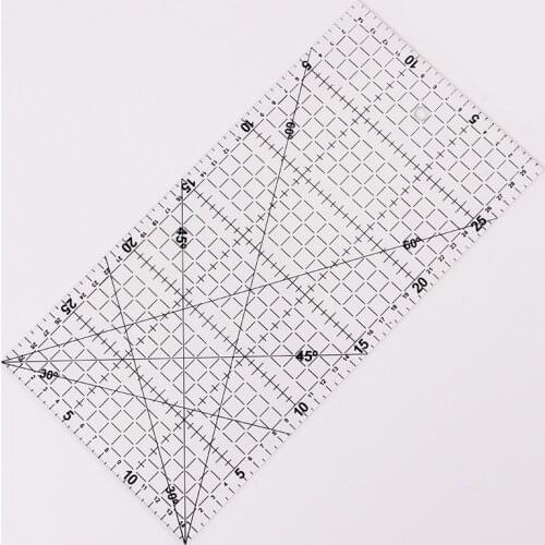 1 Pc 30 * 15 Cm Patchwork Aligned Ruler Quilting Tools High Grade Acrylic Material Transparent Ruler Scale School Supplies