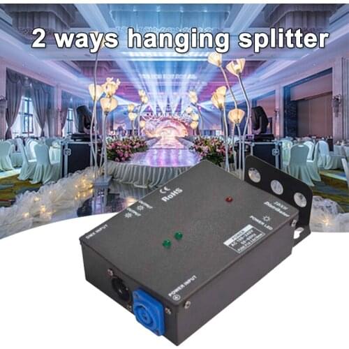 2 Way Isolated DMX Splitter Amplifier Distributor with 3-Pin Outputs