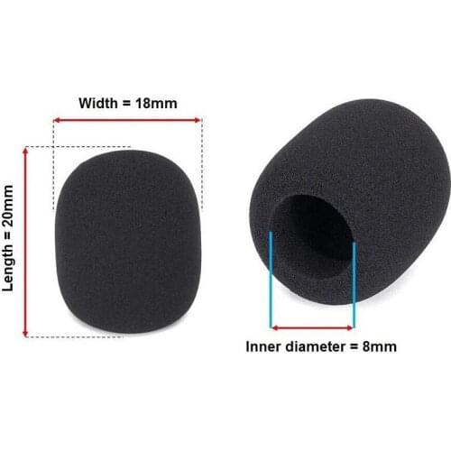 3pcs Black Mic Foam Covers Windscreen Wind Shield Sponge Foam Cover Protector for Lapel microphone Small