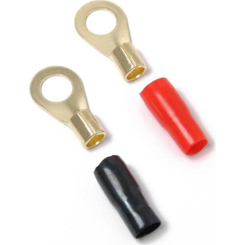 5 Pairs 8 AWG Car Audio Ring Terminals Joint Electrical Wiring Accessories