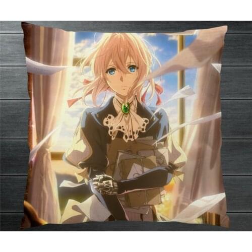 Anime Violet Evergarden Two Side 40x40cm Pillowcases Pillow Cushion Case Cover Violet Evergarden Cosplay Gift New P5