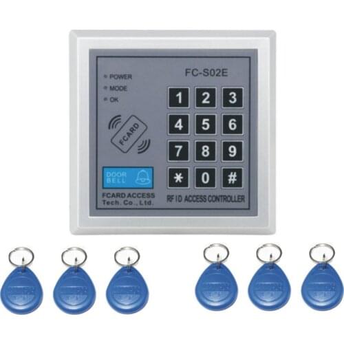 Free shipping integrated circuit FC-S02E password+ 125KHZ RFID EM Access control system /access control machine +5 keyfob