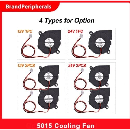 BIGTREETECH 5015 Cooling Fan 50x50x15mm 12V/24V Brushless Fan Blower Fan 2-Pin Connector for 3D Printer Parts