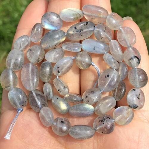 6-10mm Natural Irregular Labradorite Moonstone Loose Spacer Genuine Stone Beads For Jewelry Making DIY Bracelet Accessories Ear