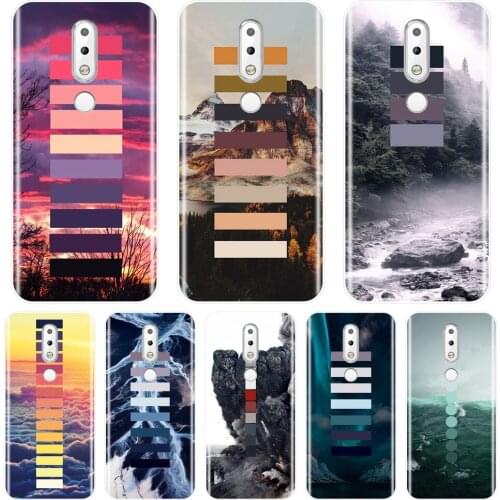 Phone Case For Nokia 2.1 3.1 5.1 6.1 7.1 Soft Silicone Red Cloud Blue Ocean Green Back Cover For Nokia 7.1 6.1 5.1 3.1 2.1 Plus