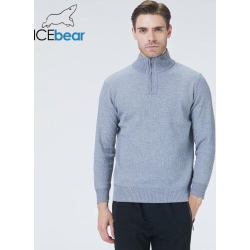 Icebear 2021 new mens stand-up collar sweater high quality mens clothing 2022