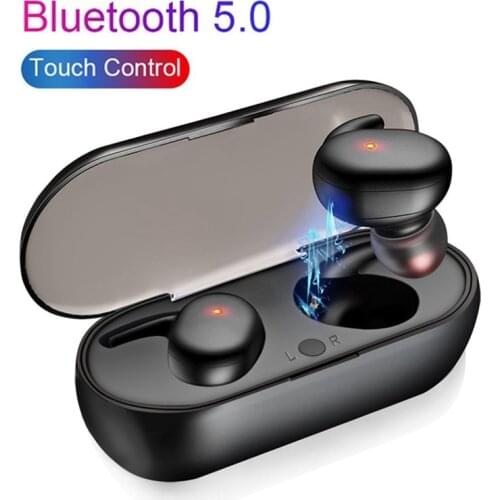 For TWS Bluetooth 5.0 Mini Wireless Headphones Earbuds Touch Control Waterproof 500 mAh 3H Earphones Wireless Earbuds Cellphone
