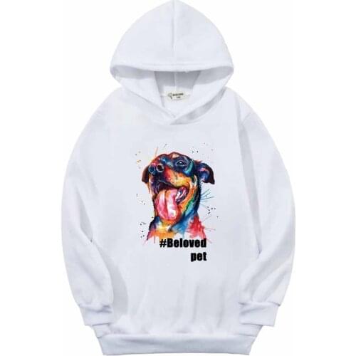 Pet Dog Watercolor Printing Jacket In The Spring and Autumn Season, Boys and Girls Sports Leisure Hoodie Jacket Kids Clothes