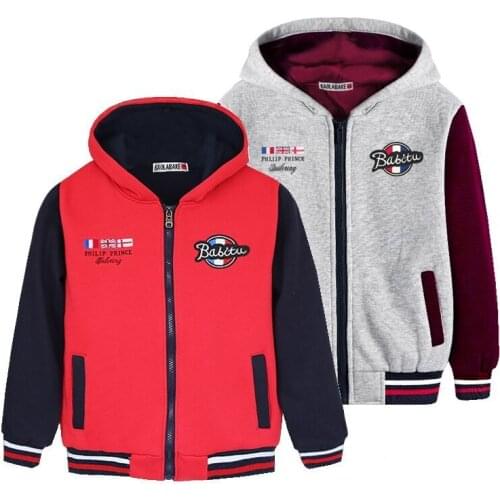 Boys Coats and Jackets 10 12 years Autumn Winter Teen Boys Hooded Warm Fashion Applique Baseball Kids Jackets