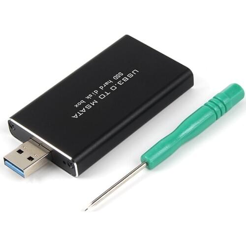 MSATA to USB 5Gbps USB 3.0 to mSATA SSD Enclosure USB3.0 to mSATA Case Hard Disk Adapter M2 SSD External HDD Mobile Box ASM1153E