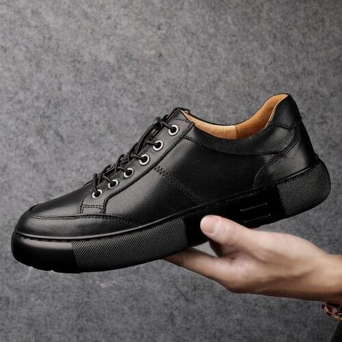 Genuine Leather Men Shoes Casual 2020 Autumn Summer Fashion Shoes For Men Designer Shoes Casual Breathable Mens Oxfords