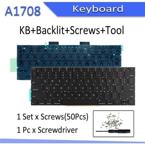 New Keyboard for Apple Macbook Pro 13" A1708 Keyboard Thai Thailand Portuguese Swedish Arabic Czech Turkish Swiss Dutch 2016-17